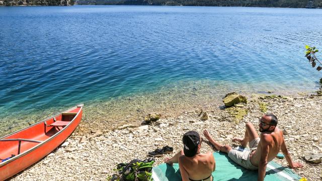 Canoé dans le Verdon Pause Balade