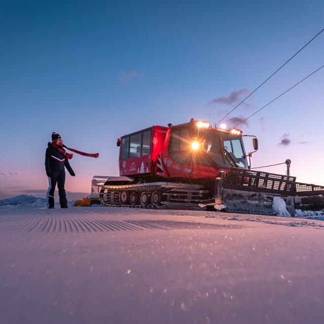 Bully Sunset, Soirée en dameuse au Val D'Allos